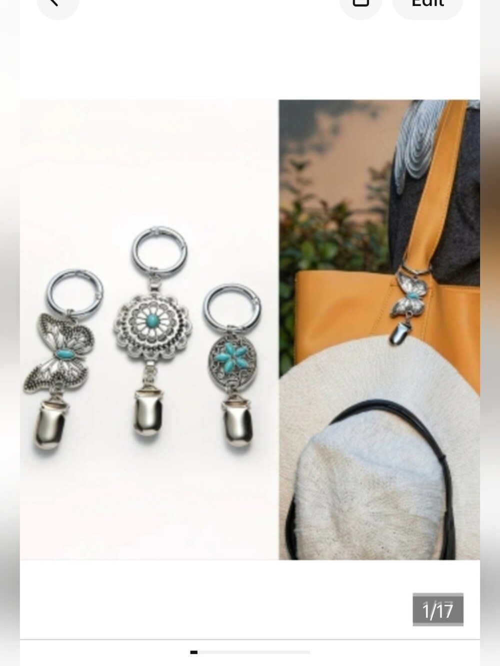 🆕️👒🤠 WESTERN STLYE TURQUOISE HAT CLIPS🤠👒